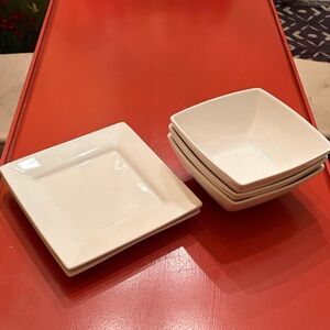 White Square Candy/ Snack Dish Set